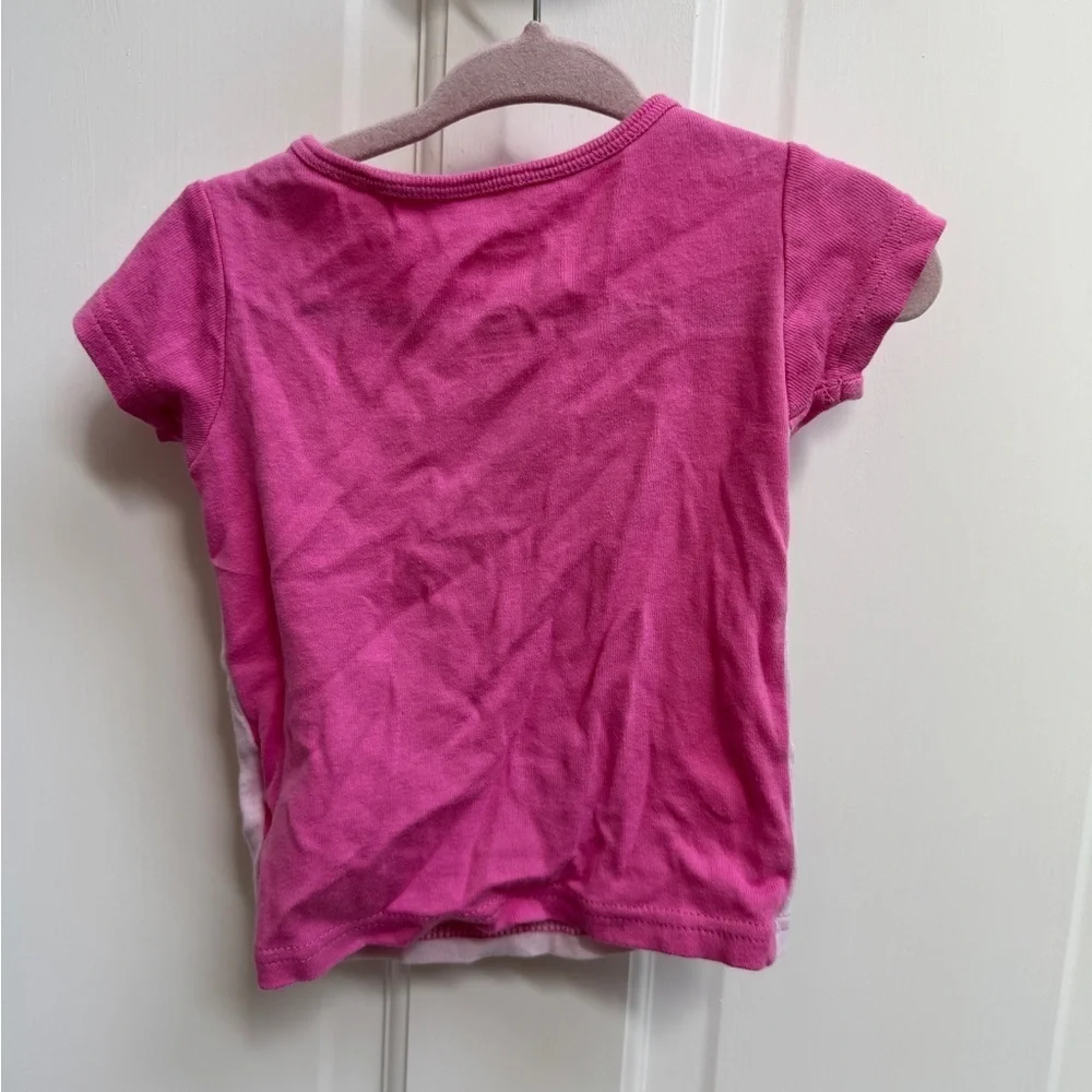 Disney 2T Minnie Mouse Girls Pink Short Sleeve Pajama Top T-Shirt